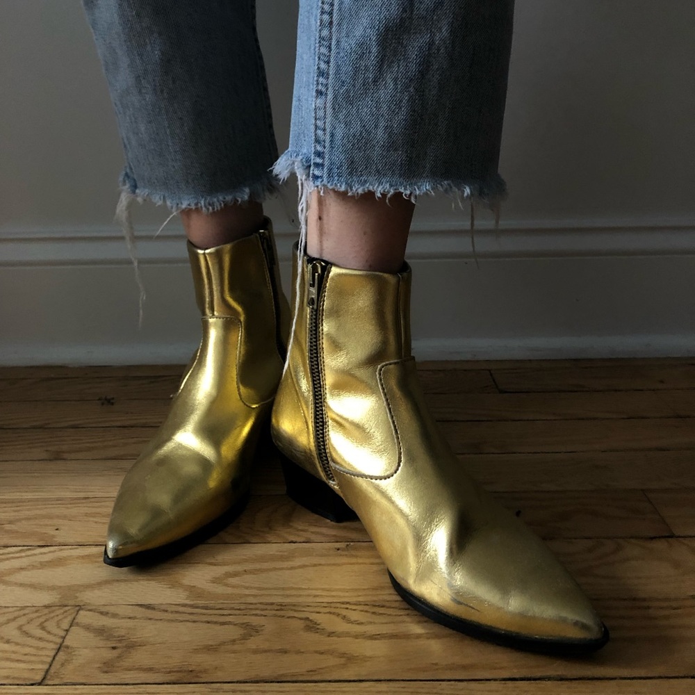 Metallic Booties